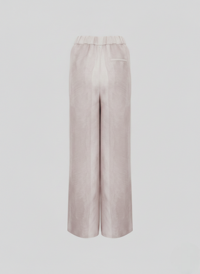 SILK AND COTTON BLEND TWILL PRINTED PANTS