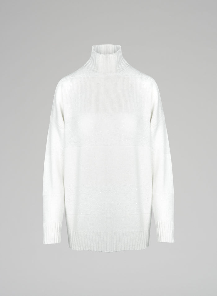 WOOL, CASHMERE AND SILK SWEATER