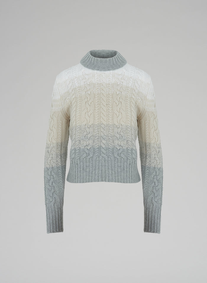 OMBRE CABLE KNIT SWEATER