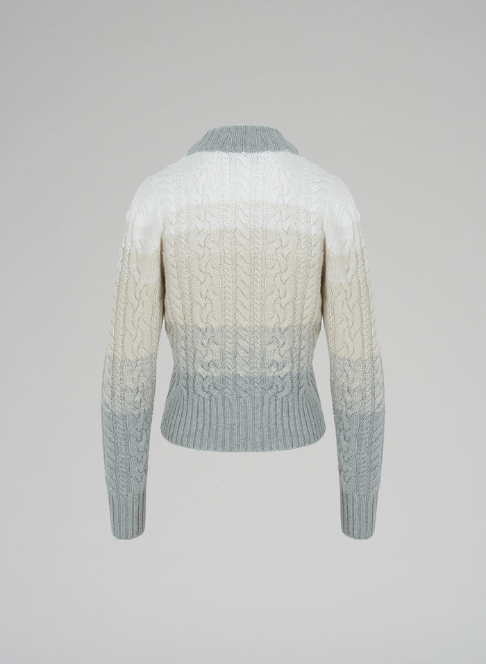 OMBRE CABLE KNIT SWEATER