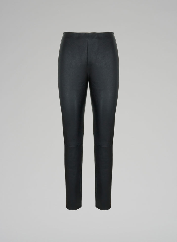 LEGGINGS IN PELLE STRETCH