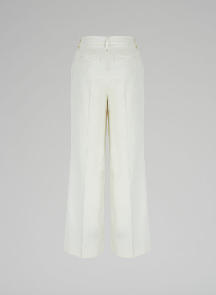 WOOL JACQUARD PANTS