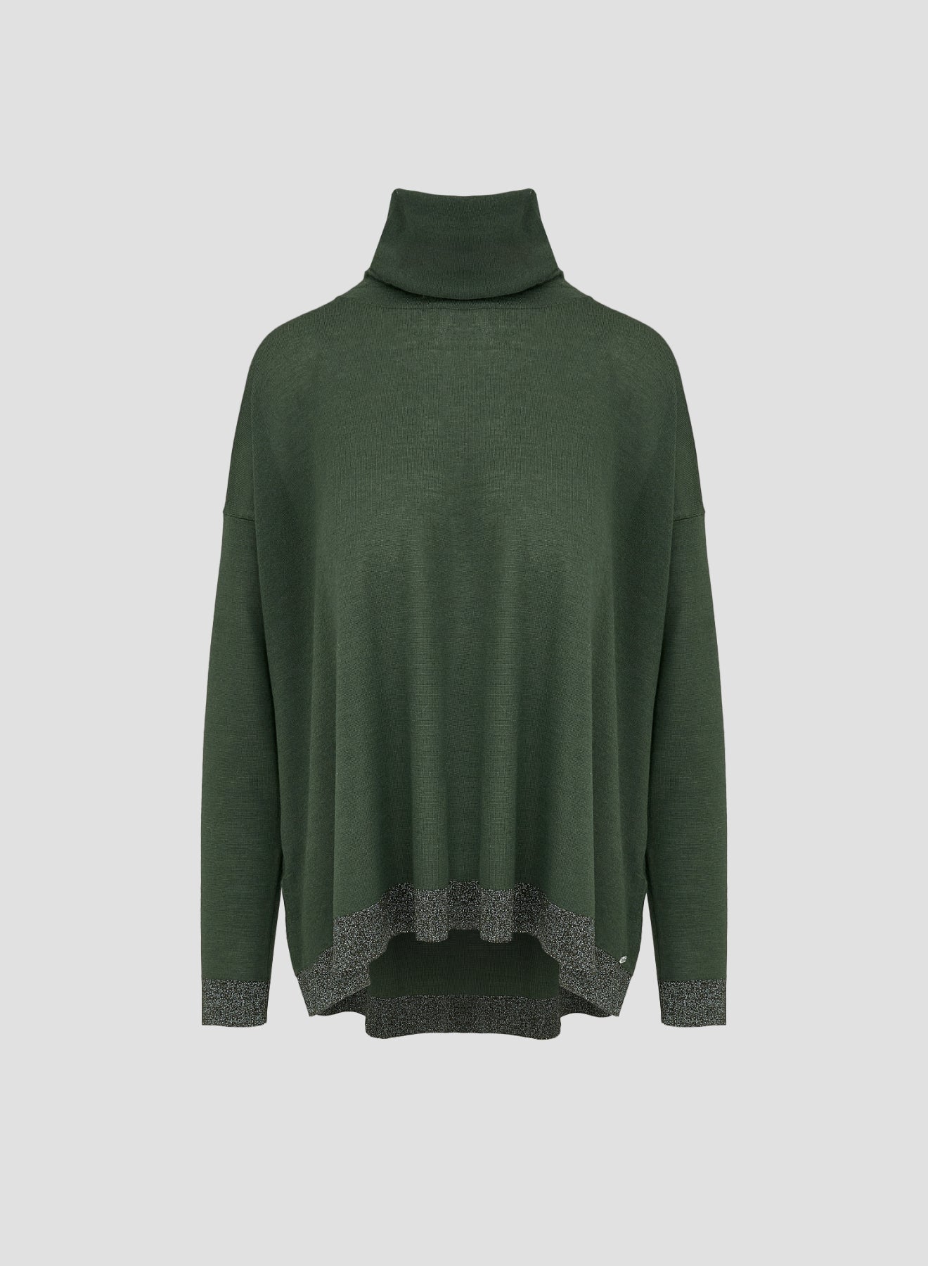 CASHMERE AND SILK TURTLENECK WITH LUREX DETAIL