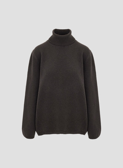 WOOL, CASHMERE AND SILK TURTLENECK