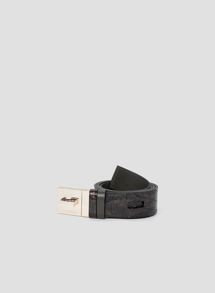 HAMMERED LEATHER REVERSIBLE BELT