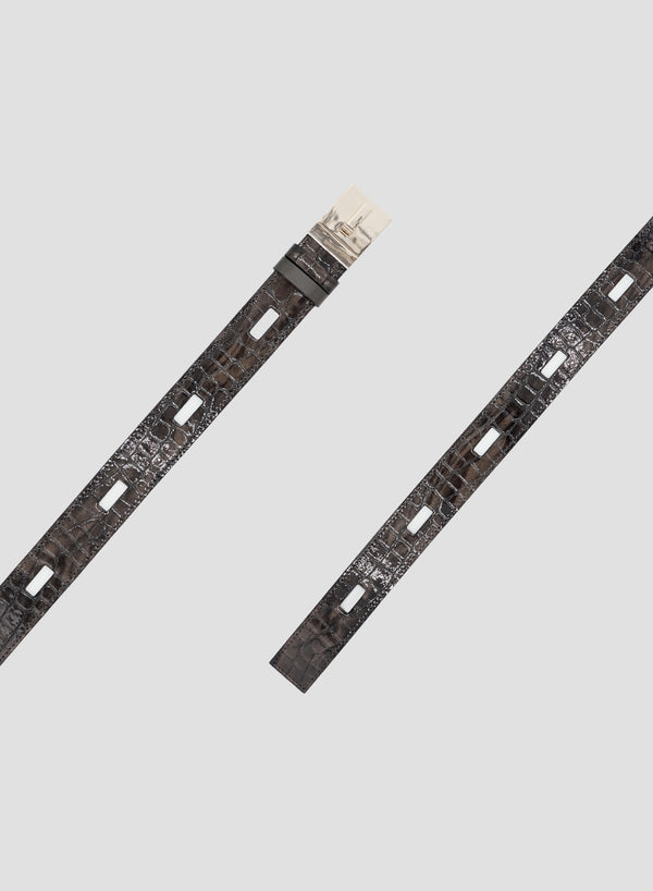 HAMMERED LEATHER REVERSIBLE BELT