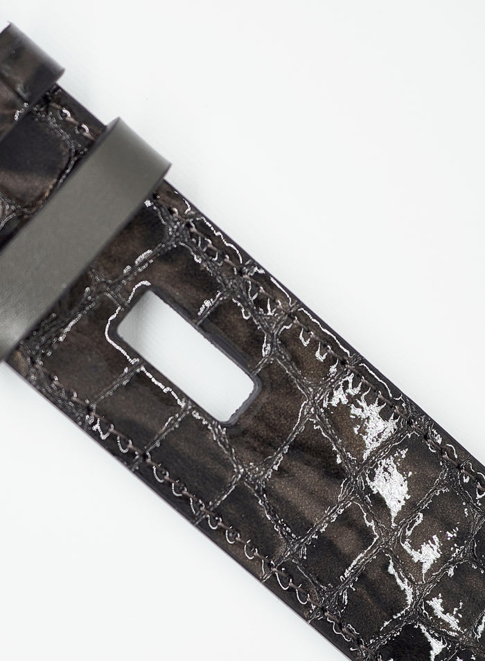 HAMMERED LEATHER REVERSIBLE BELT