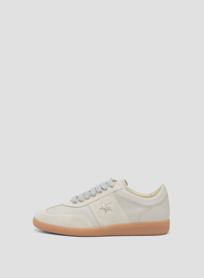 LEATHER FLAT SNEAKERS