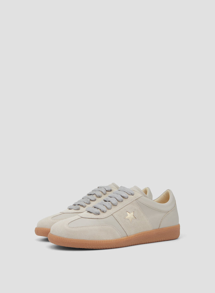 LEATHER FLAT SNEAKERS
