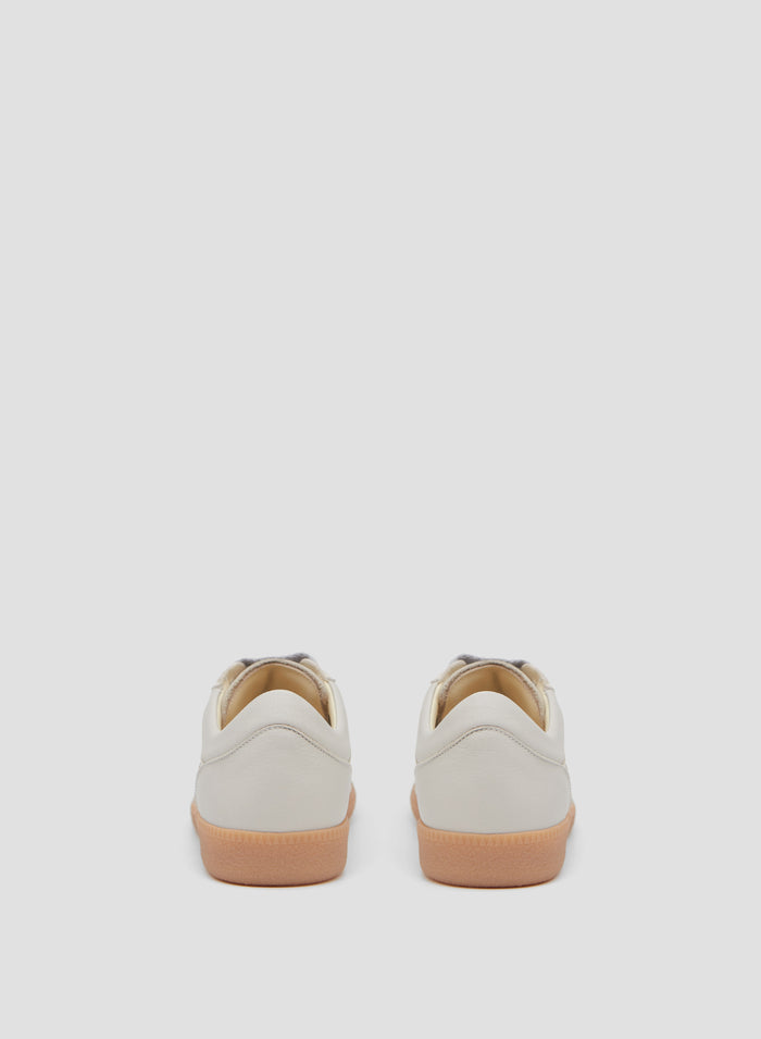 LEATHER FLAT SNEAKERS