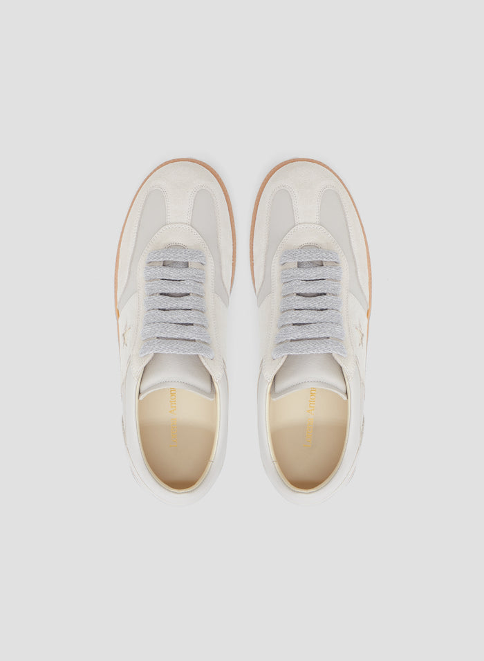 LEATHER FLAT SNEAKERS