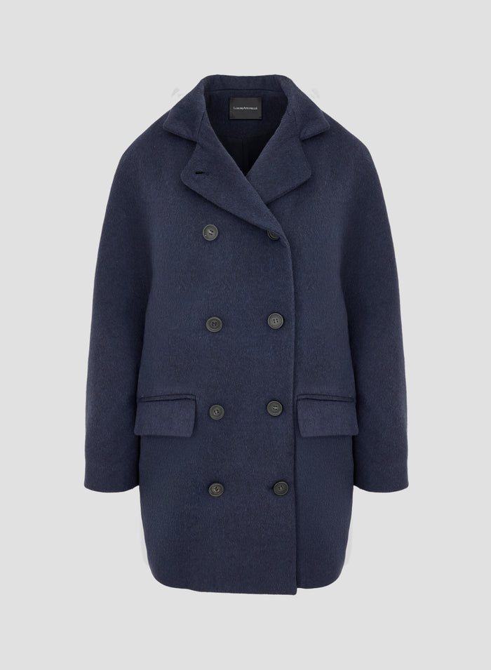 VIRGIN WOOL AND ANGORA DOUBLE OVERISEZE COAT