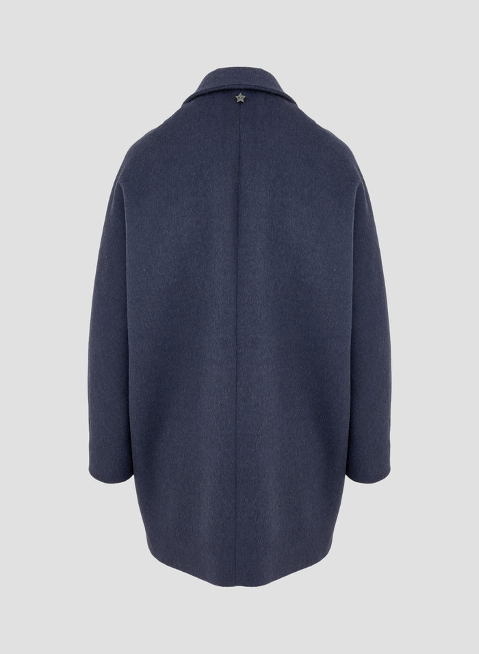 VIRGIN WOOL AND ANGORA DOUBLE OVERISEZE COAT