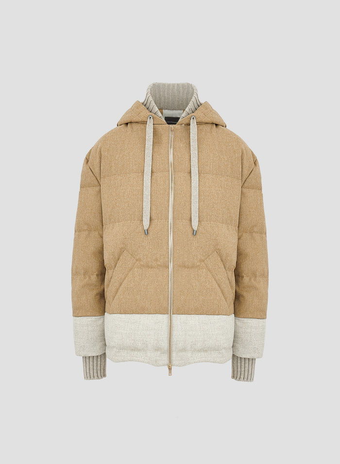 WATER-REPELLANT FLANNEL PADDED JACKET