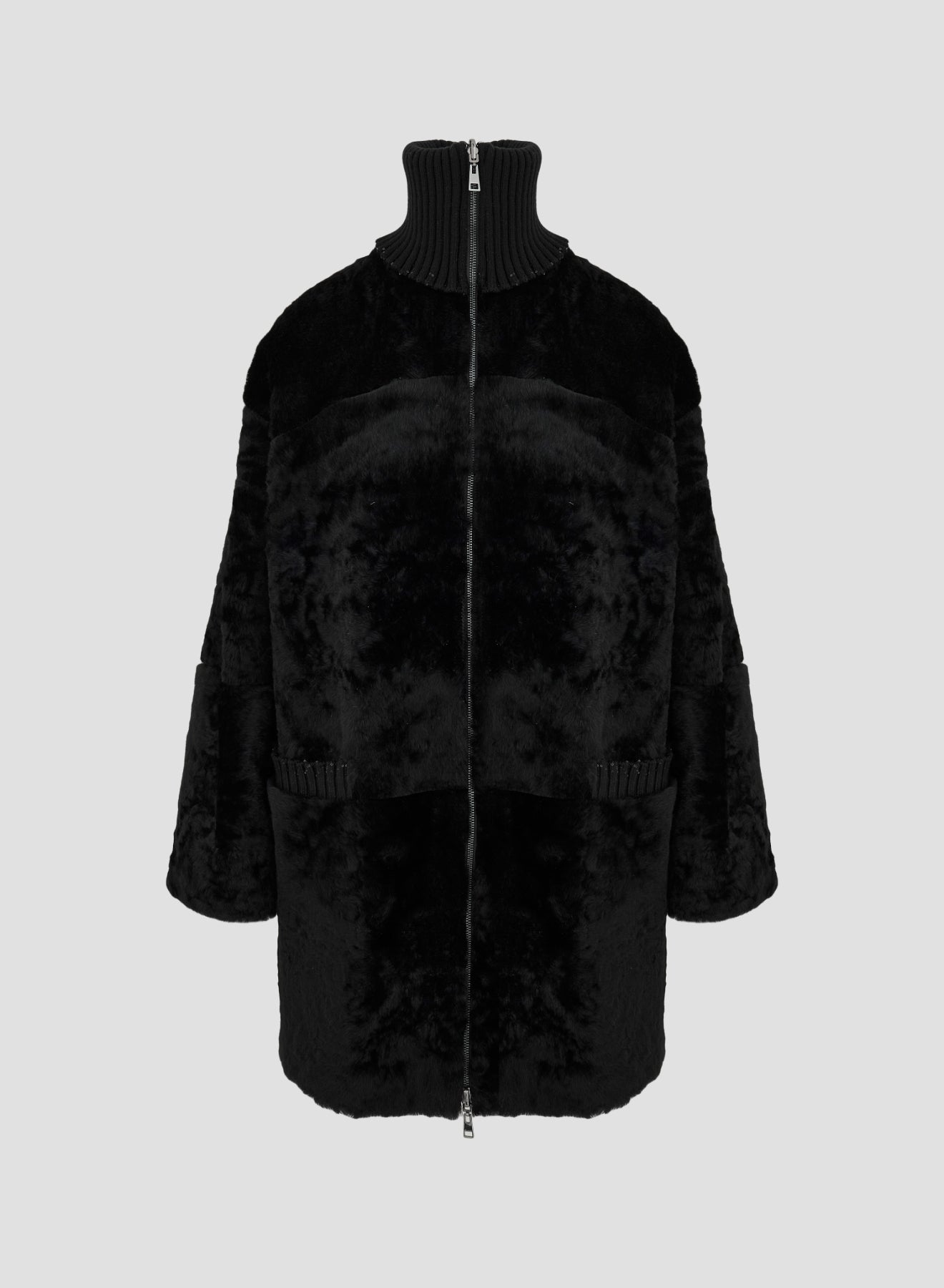 CAPPOTTO LUNGO REVERSIBILE IN MONTONE