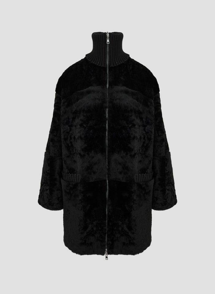 CAPPOTTO LUNGO REVERSIBILE IN MONTONE