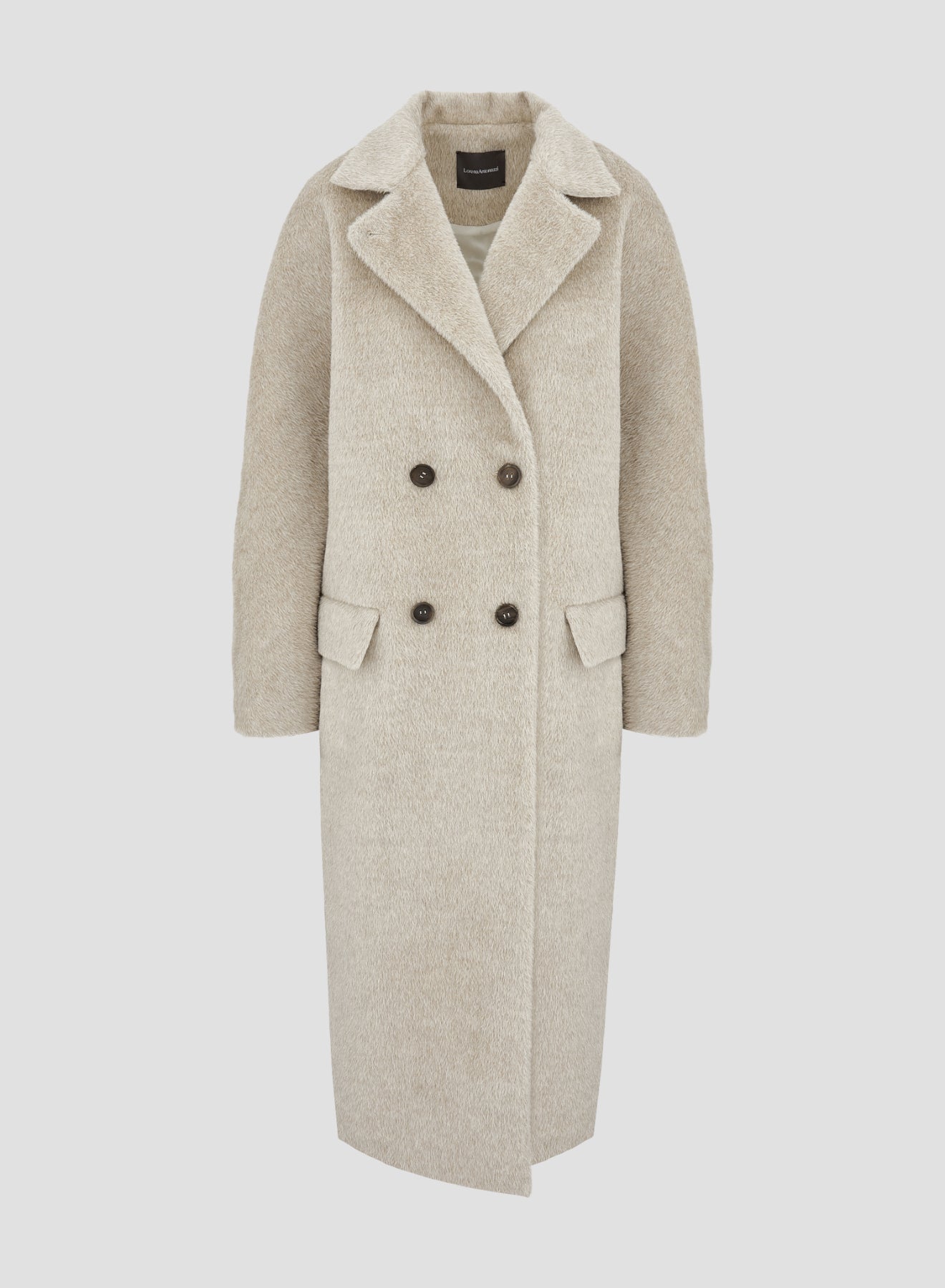 WOOL AND ALPACA LONG TEDDY COAT