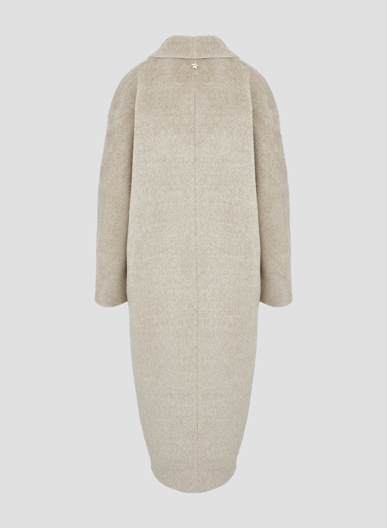 WOOL AND ALPACA LONG TEDDY COAT
