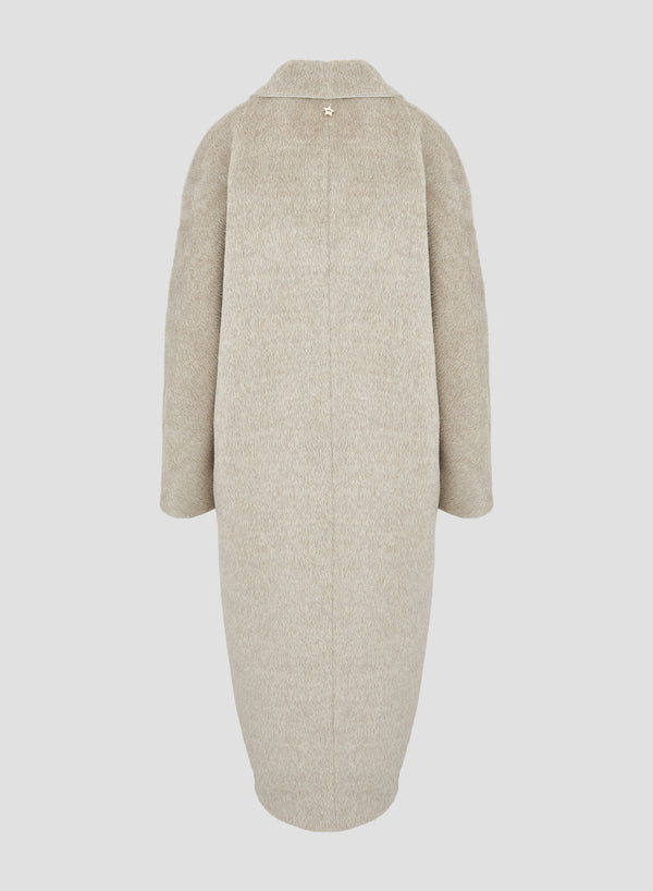 WOOL AND ALPACA LONG TEDDY COAT