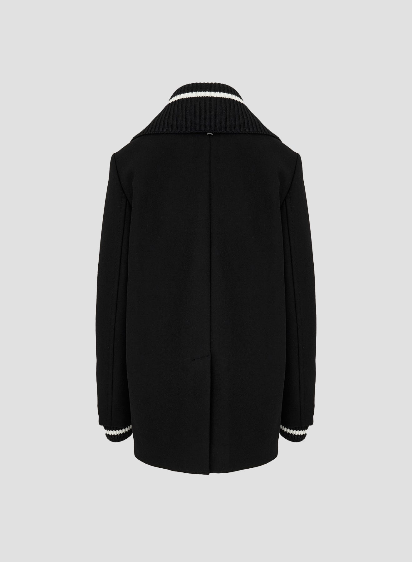 DOUBLE-BREASTED WOOL TECHNICAL COAT