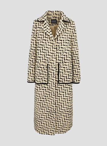 CAPPOTTO LUNGO IN ARMATURATO DI LANA E COTONE