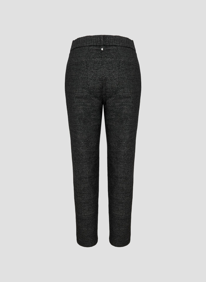 DENIM-EFFECT GRISAILLE WOOL JOGGER PANTS
