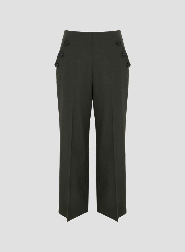 STRETCH TECHNICAL WOOL TAILORED PANTS