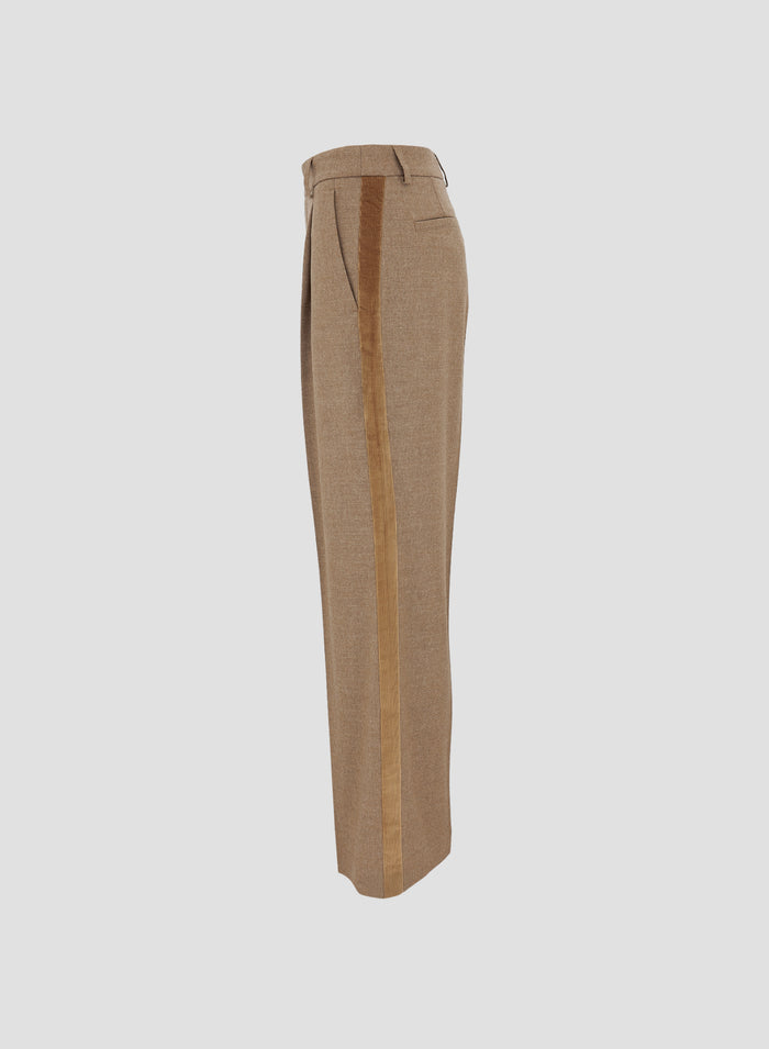 STRETCH FLANNEL TAILORED PANTS