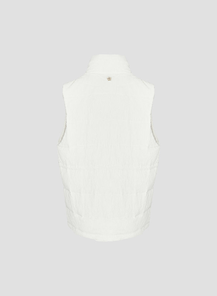WATER-REPELLANT CORDUROY PADDED VEST