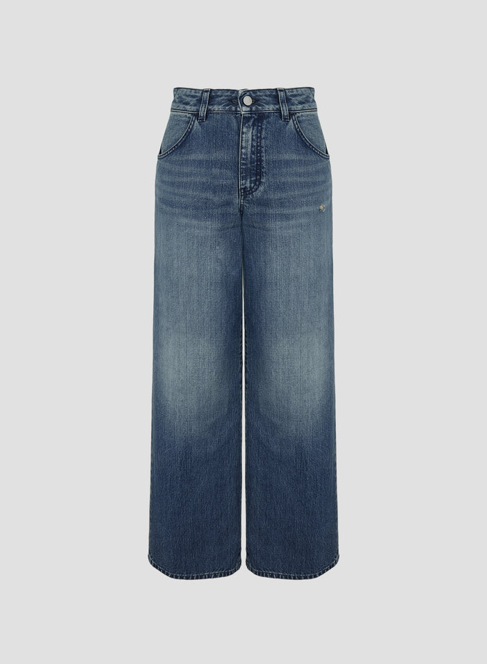 WIDE-LEG DENIM PANTS