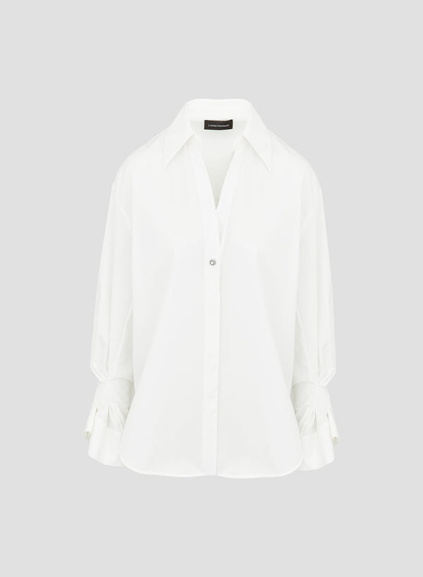 CAMICIA OVERSIZE IN POPELINE DI COTONE
