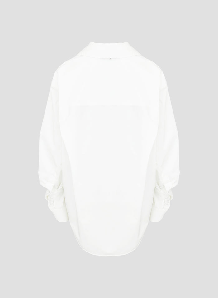 CAMICIA OVERSIZE IN POPELINE DI COTONE