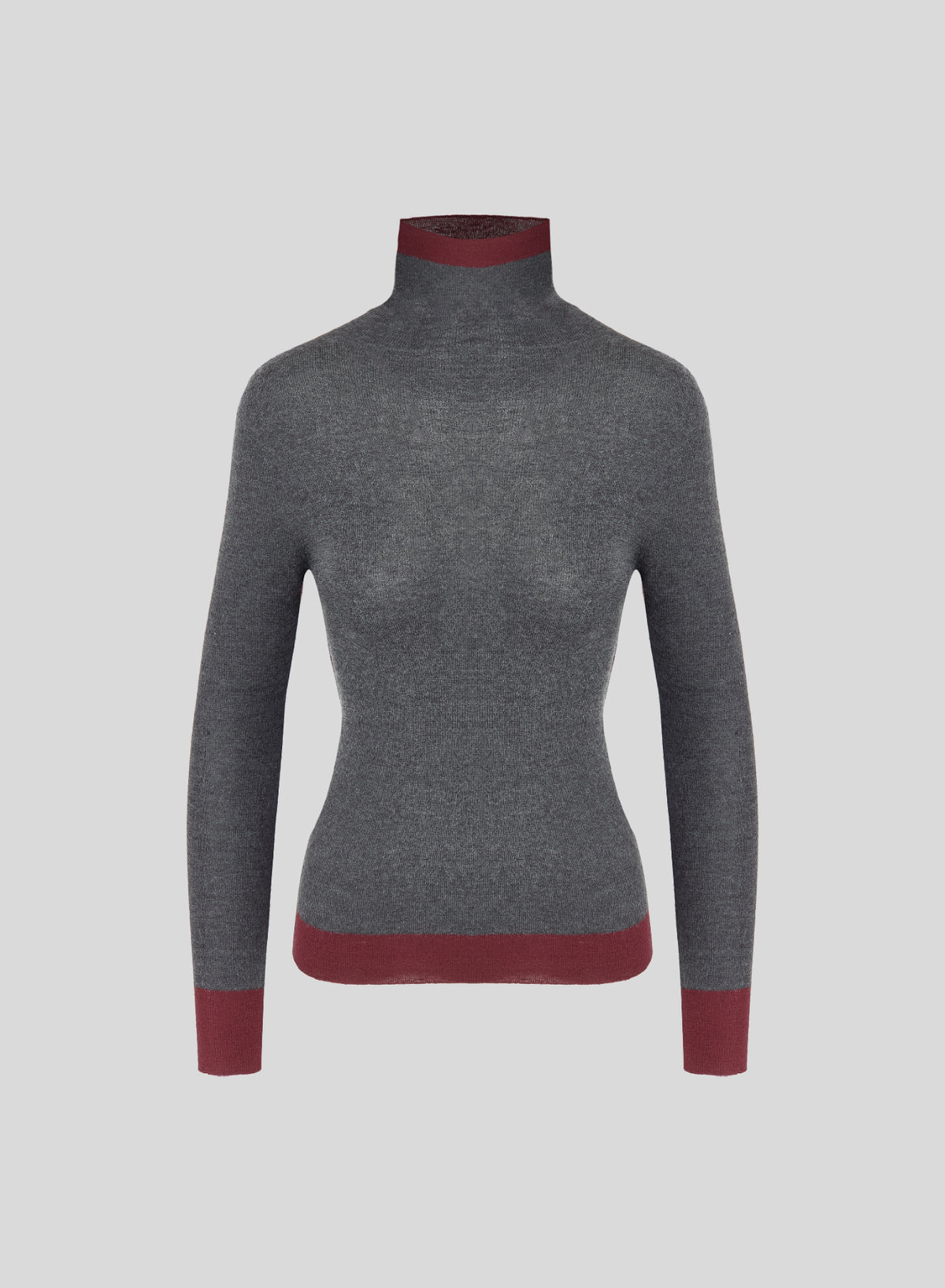 COLOR-BLOCK TURTLENECK IN ULTRALIGHT CASHMERE AND SILK