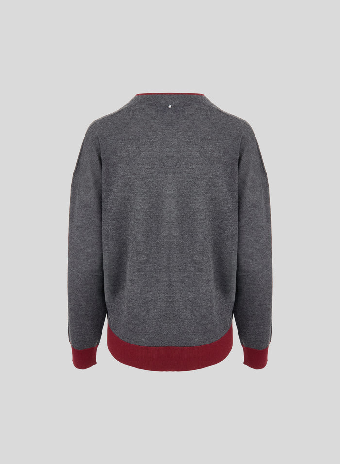 MAGLIA A BLOCCHI DI COLORE IN CASHMERE E SETA ULTRALIGHT