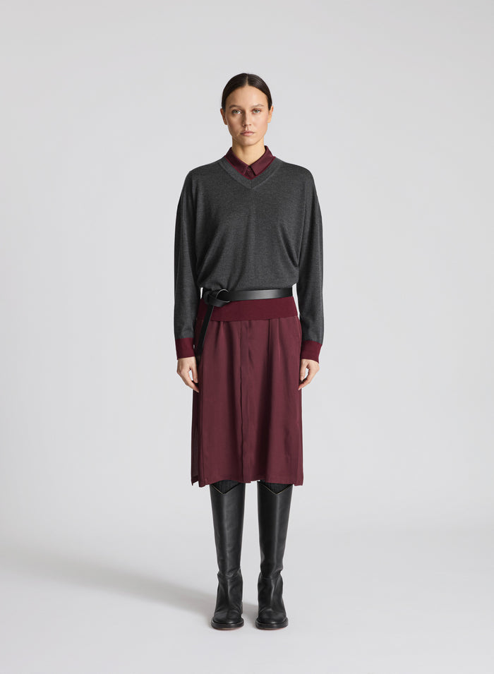 MAGLIA A BLOCCHI DI COLORE IN CASHMERE E SETA ULTRALIGHT