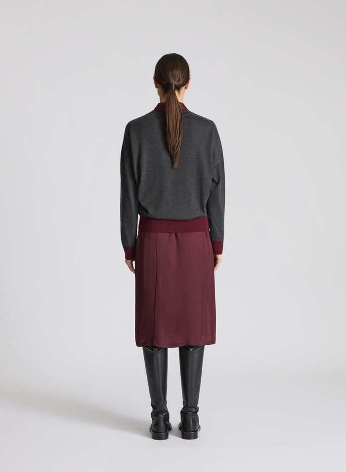 MAGLIA A BLOCCHI DI COLORE IN CASHMERE E SETA ULTRALIGHT