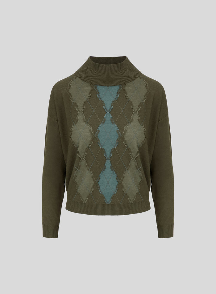 DOLCEVITA IN LANA ULTRALIGHT CON DISEGNO A ROMBI