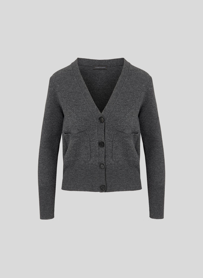 CARDIGAN IN FILO LORENE IN PUNTO FELPA