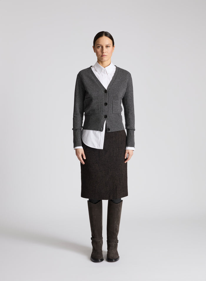 CARDIGAN IN FILO LORENE IN PUNTO FELPA