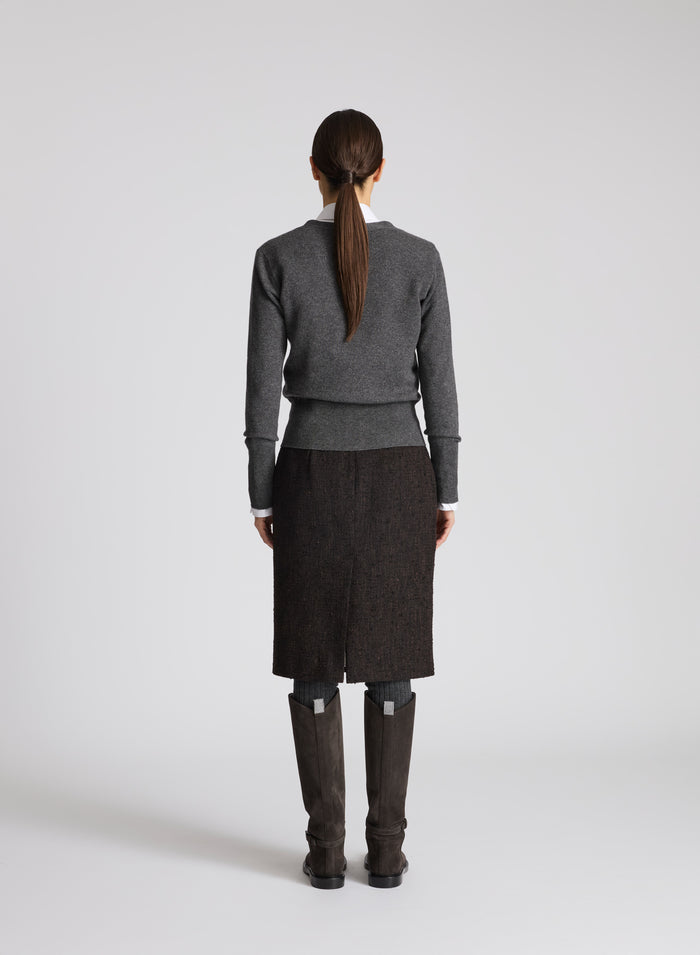 CARDIGAN IN FILO LORENE IN PUNTO FELPA