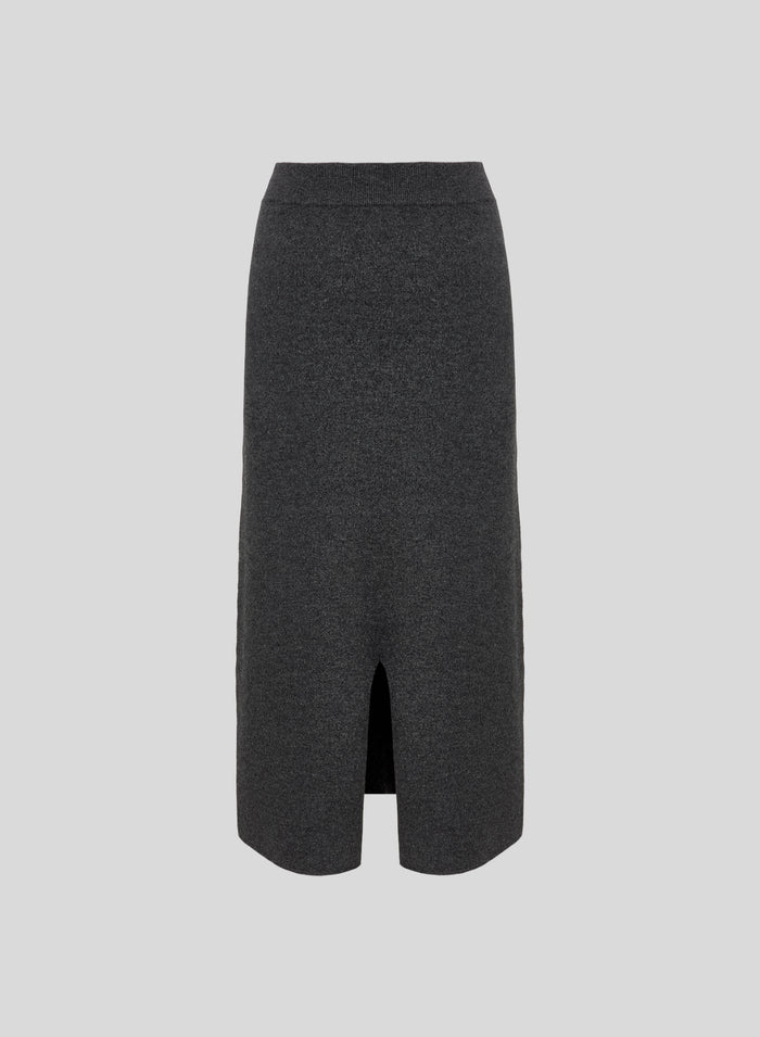LORENA YARN MIDI SWEATSHIRT FABRIC SKIRT