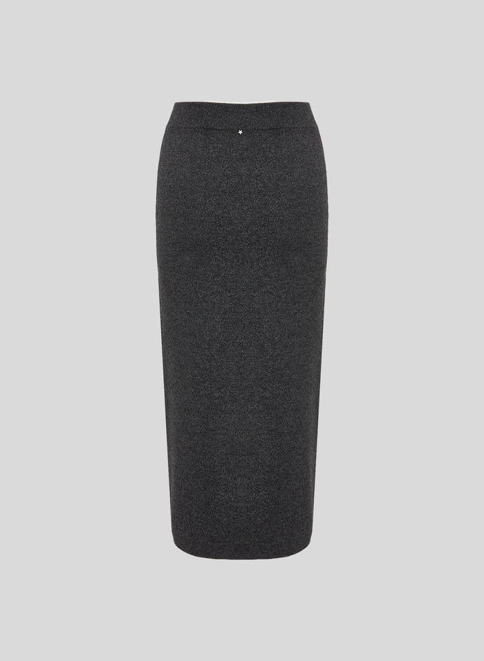 LORENA YARN MIDI SWEATSHIRT FABRIC SKIRT