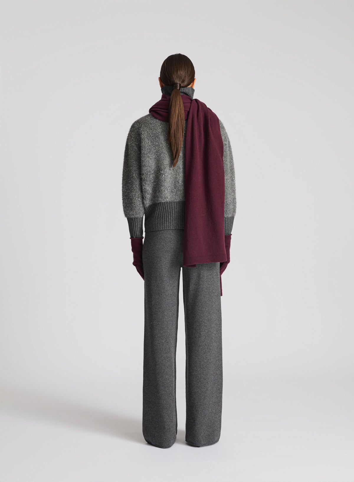 ZIP-UP HOODIE IN WOOL-BLEND TEDDY FABRIC