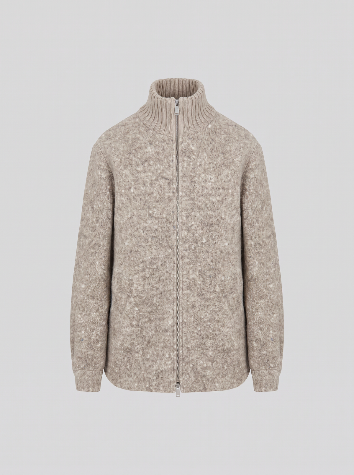 GIACCA BOMBER IN FERLA DI ALPACA E LANA EFFETTO TEDDY
