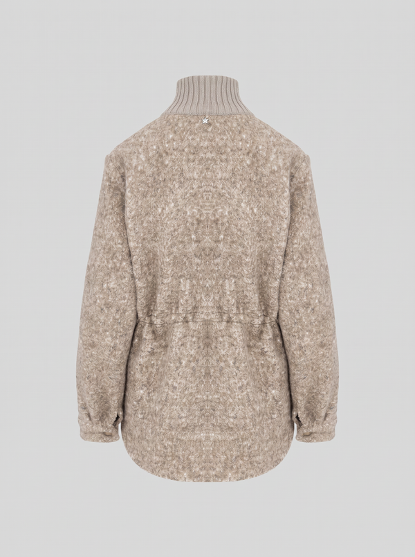 TEDDY-EFFECT ALPACA AND WOOL PELT BOMBER JACKET