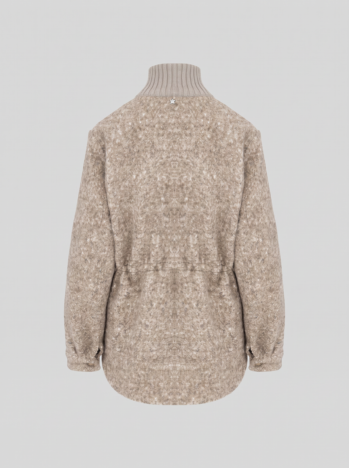 GIACCA BOMBER IN FERLA DI ALPACA E LANA EFFETTO TEDDY