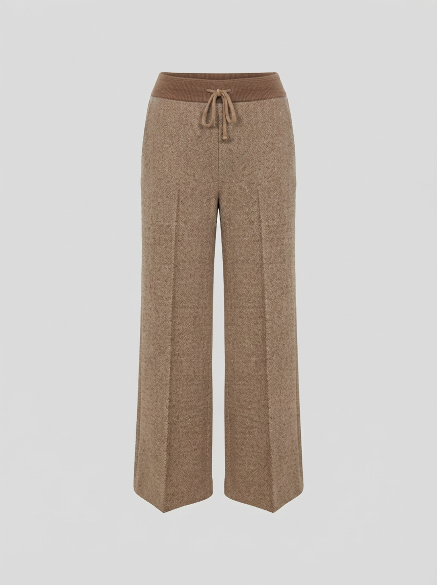 PANTALONI IN FLANELLA STRETCH