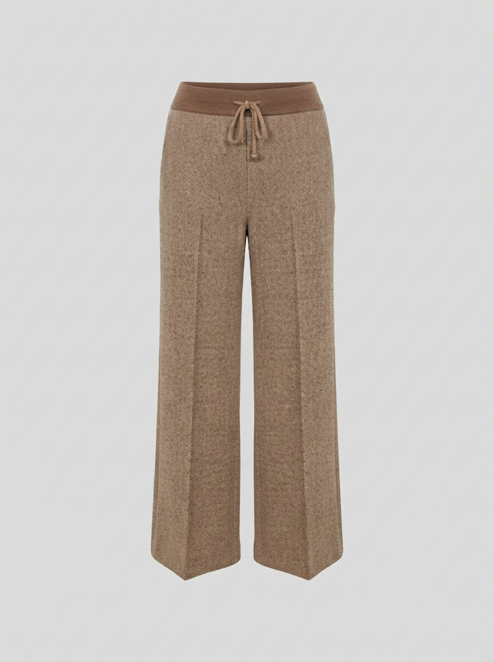 PANTALONI IN FLANELLA STRETCH