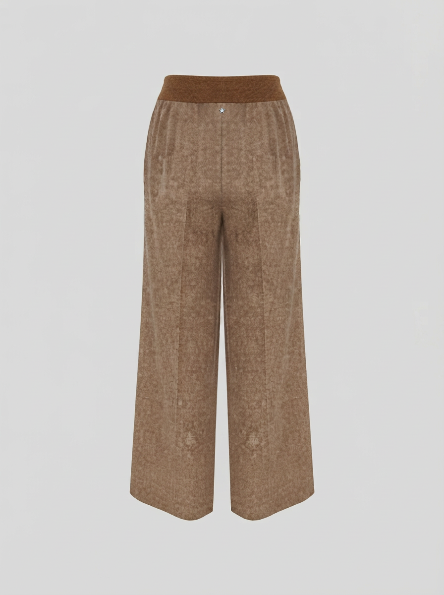 PANTALONI IN FLANELLA STRETCH