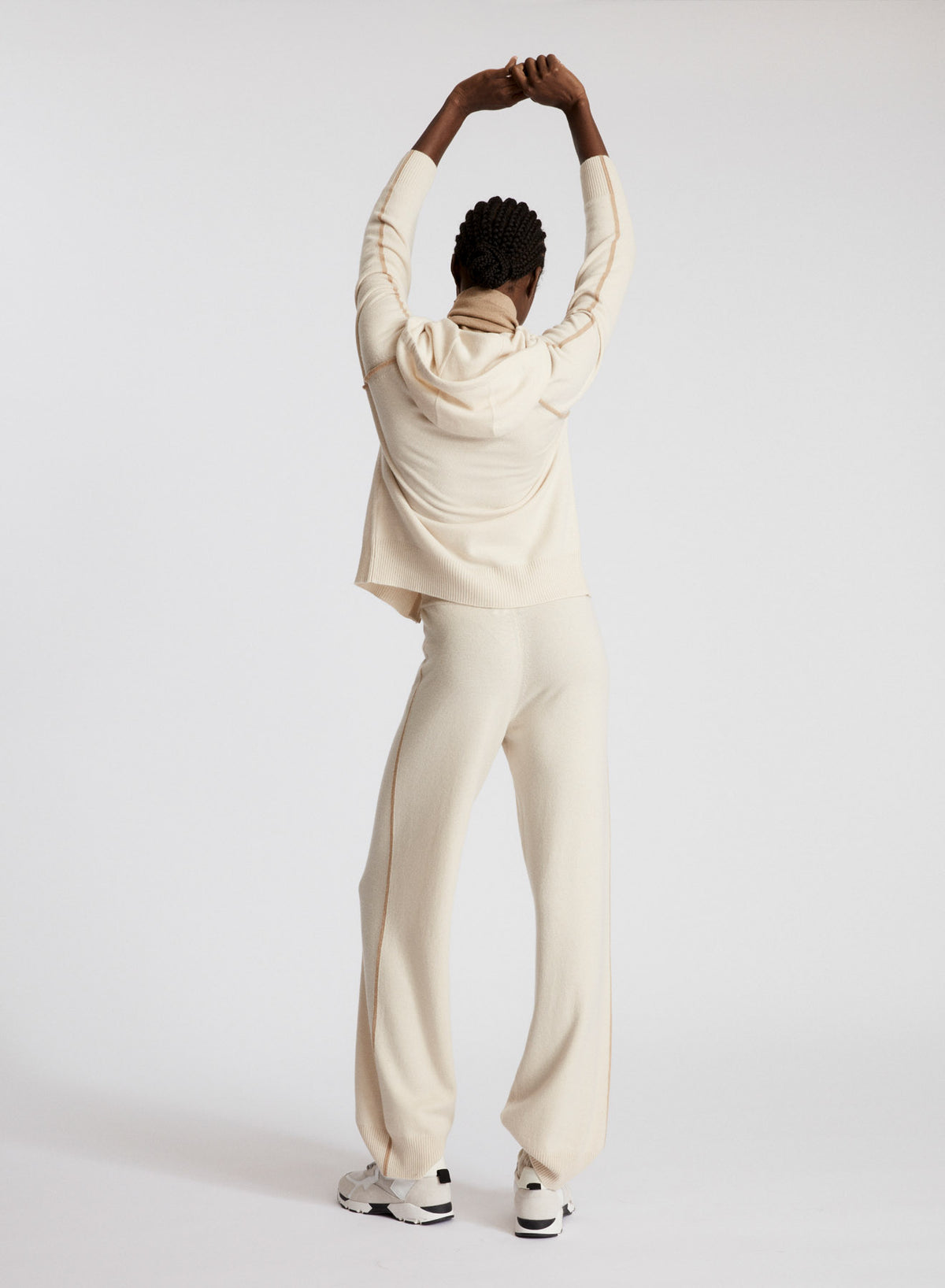 WOOL, SILK AND CASHMERE PANTS